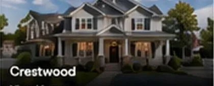Oldham County style home with trees and lawn